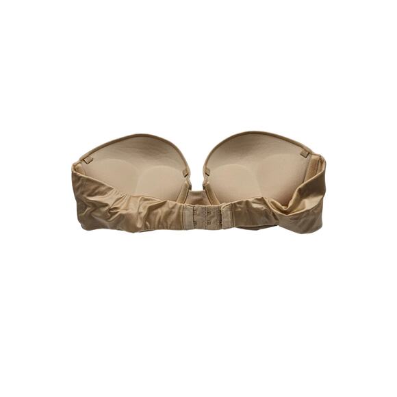 Self expressions by Maidenform Sz 34C Padded Push Up Strapless Bra Beige - Picture 3 of 5